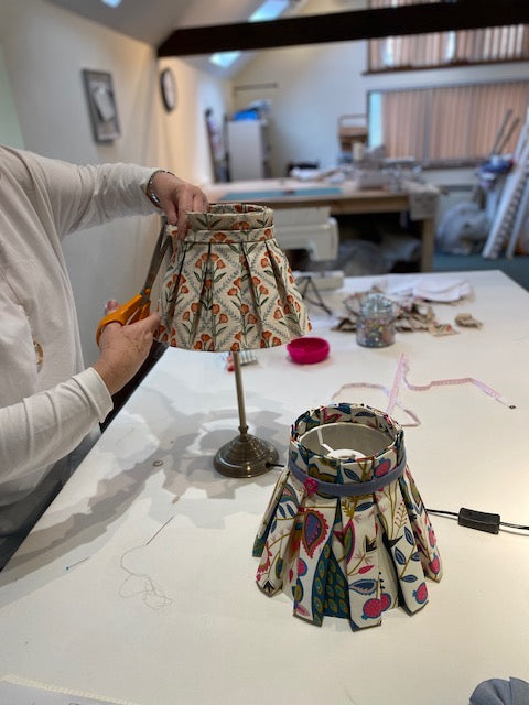 Box Pleated Lampshade Cover Class 6th June